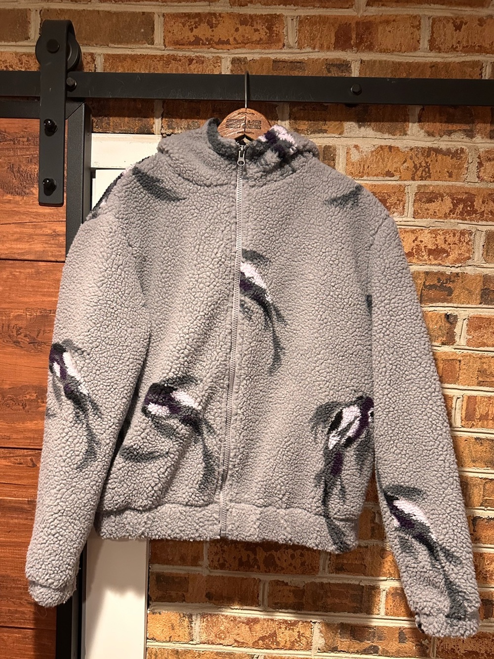 Taylor Swift Sweatshirt Gray Speak Now Koi Fish Sherpa Full Zip Hoodie